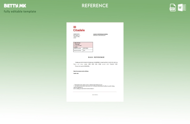 Референтен шаблон за затворање на банката Latvia Citadele во модерен стил